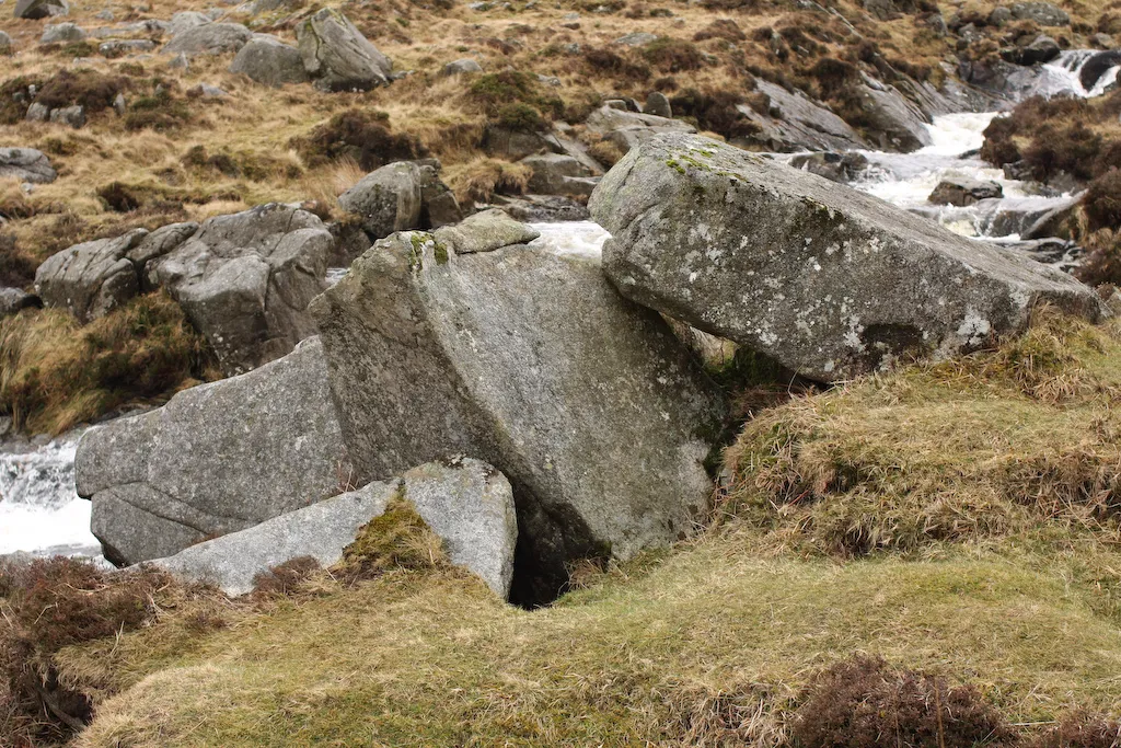 Rocks in Glendalough, Ireland.
